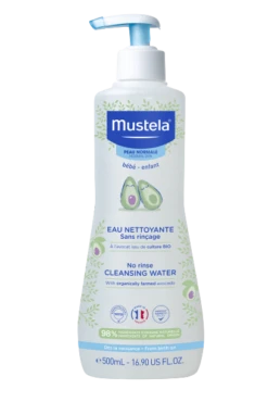 Mustela BÉBÉ - Eau Nettoyante à L'avocat Sans Rinçage - Peau Normale, 500ml