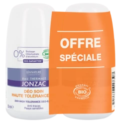 DÉODORANT - Déo Soin Roll-On Haute Tolérance 24H Anti-Trace Bio - Peaux Sensibles, 2x50ml