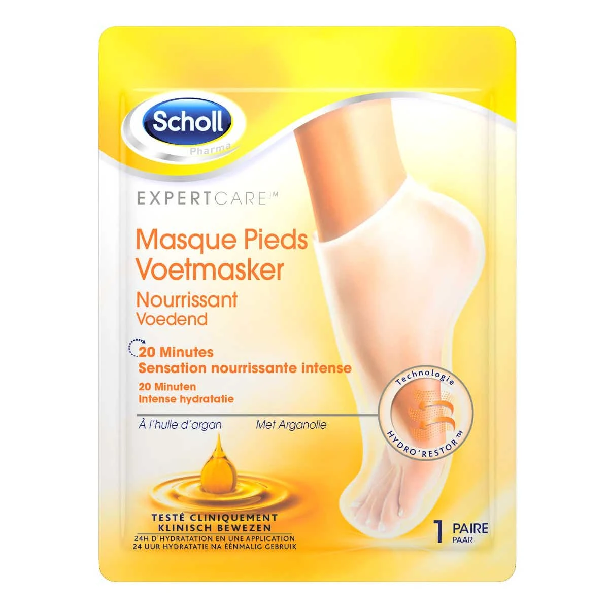 Scholl EXPERTCARE - Masque Pieds Nourrissant Intense à L'Huile D'Argan, 1 Paire 3 Scholl EXPERTCARE - Masque Pieds Nourrissant Intense à L'Huile D'Argan, 1 Paire