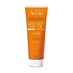 Avène SOLAIRE - Lait SPF50+ - Visage Et Corps - Peaux Sensibles, 250ml