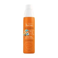 Avène SOLAIRE - Spray Enfant SPF50+ - Visage Et Corps - Peaux Sensibles, 200ml