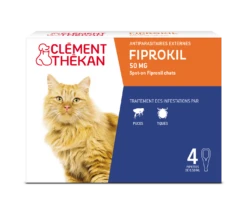 Fiprokil Spot-On Antiparasitaires Externes Chats 50mg, 4 Pipettes