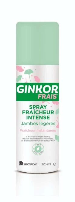 GINKOR FRAIS - Spray Fraîcheur Intense Jambes Légères, 125ml