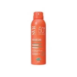 SVR SUN SECURE - Lait Solaire Crépitant Invisible SPF50+ - Visage Et Corps - Peaux Hypersensibles Au Soleil, 200ml