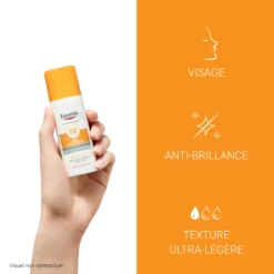 Eucerin SUN PROTECTION - Sun Gel-Crème Oil Control SPF50+ Toucher Sec - Visage - Peaux à Imperfections, 50ml -Boticinal Powersanté Soldes Boutique 4005800119361 3