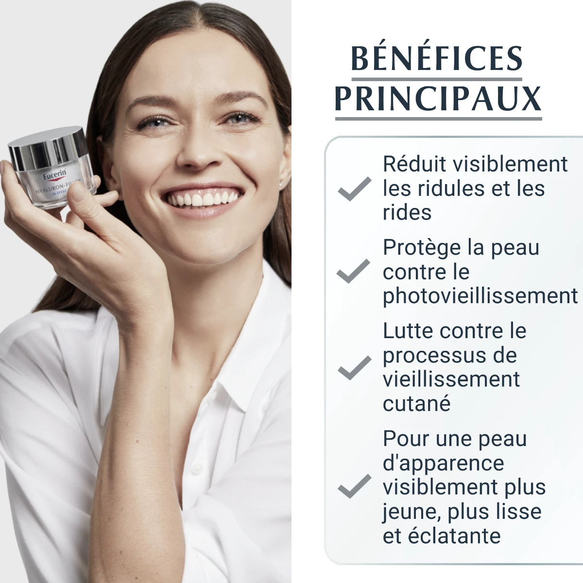 Eucerin HYALURON-FILLER +3X EFFECT - Soin De Jour SPF15 Anti-Âge - Peaux Sèches, 50ml 6 Eucerin HYALURON-FILLER +3X EFFECT - Soin De Jour SPF15 Anti-Âge - Peaux Sèches, 50ml – Image 4