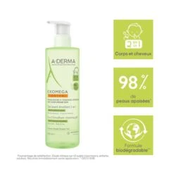 A Derma EXOMEGA CONTROL - Gel Lavant Émollient 2 En 1 Anti-Grattage Bébé - Visage Corps Et Cheveux - Peaux Sèches à Tendance Atopique, 2x500ml -Boticinal Powersanté Soldes Boutique 49cdb1bb f642 4ebd baae 2a5fd55c5791