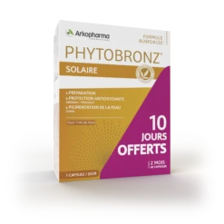 Arkopharma SOLAIRE-Phytobronz® Préparateur Solaire Huiles Végétales, Lot 2X30 Capsules