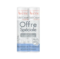 Avène COLD CREAM - Stick Lèvres Nourrissant - Lèvres Desséchées, 2x4g