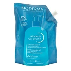 Bioderma ATODERM - Gel Douche Lavant Douceur Eco Recharge - Visage Et Corps - Peaux Sensibles Normales à Sèches, 1L