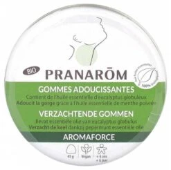 Pranarom Aromaforce - Gommes Adoucissantes Menthe Eucalyptus Bio, 45 G