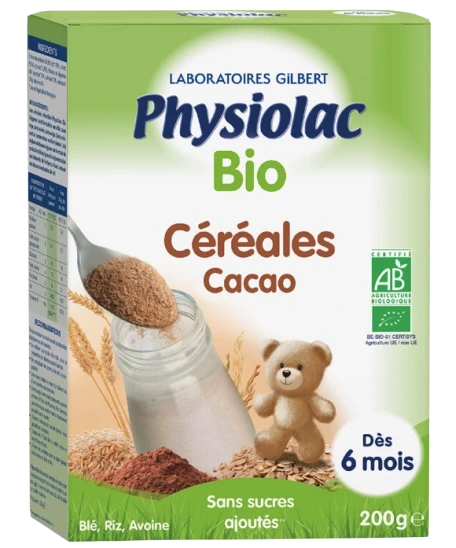 PHYSIOLAC BIO - Céréales Cacao Bio - Dès 6 Mois, 200g 3 PHYSIOLAC BIO - Céréales Cacao Bio - Dès 6 Mois, 200g
