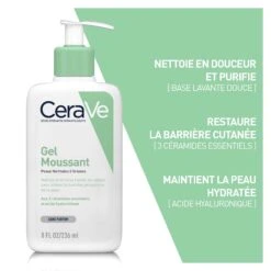 Cerave Gel Moussant Visage - Peaux Normales à Grasses, 473 Ml -Boticinal Powersanté Soldes Boutique cerave hygi ne visage gel moussant 473ml 003 3337875597357 benefices