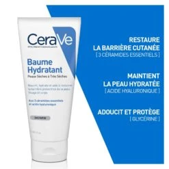 Cerave Baume Hydratant Visage Et Corps Pour Les Peaux Sèches à Très Sèches, 177ml -Boticinal Powersanté Soldes Boutique cerave soin corps baume hydratant 177ml 003 3337875598996 benefices min