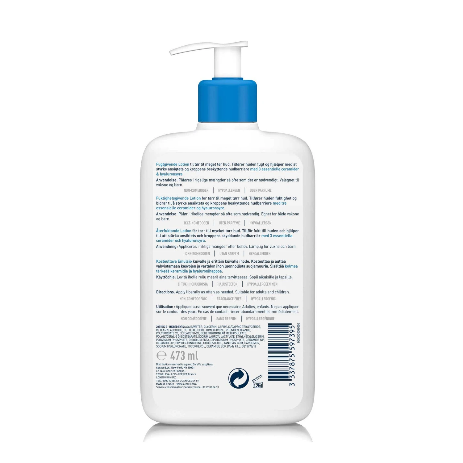 Cerave Lait Hydratant Visage Et Corps Pour Les Peaux Sèches à Très Sèches, 473ml 5 Cerave Lait Hydratant Visage Et Corps Pour Les Peaux Sèches à Très Sèches, 473ml – Image 3