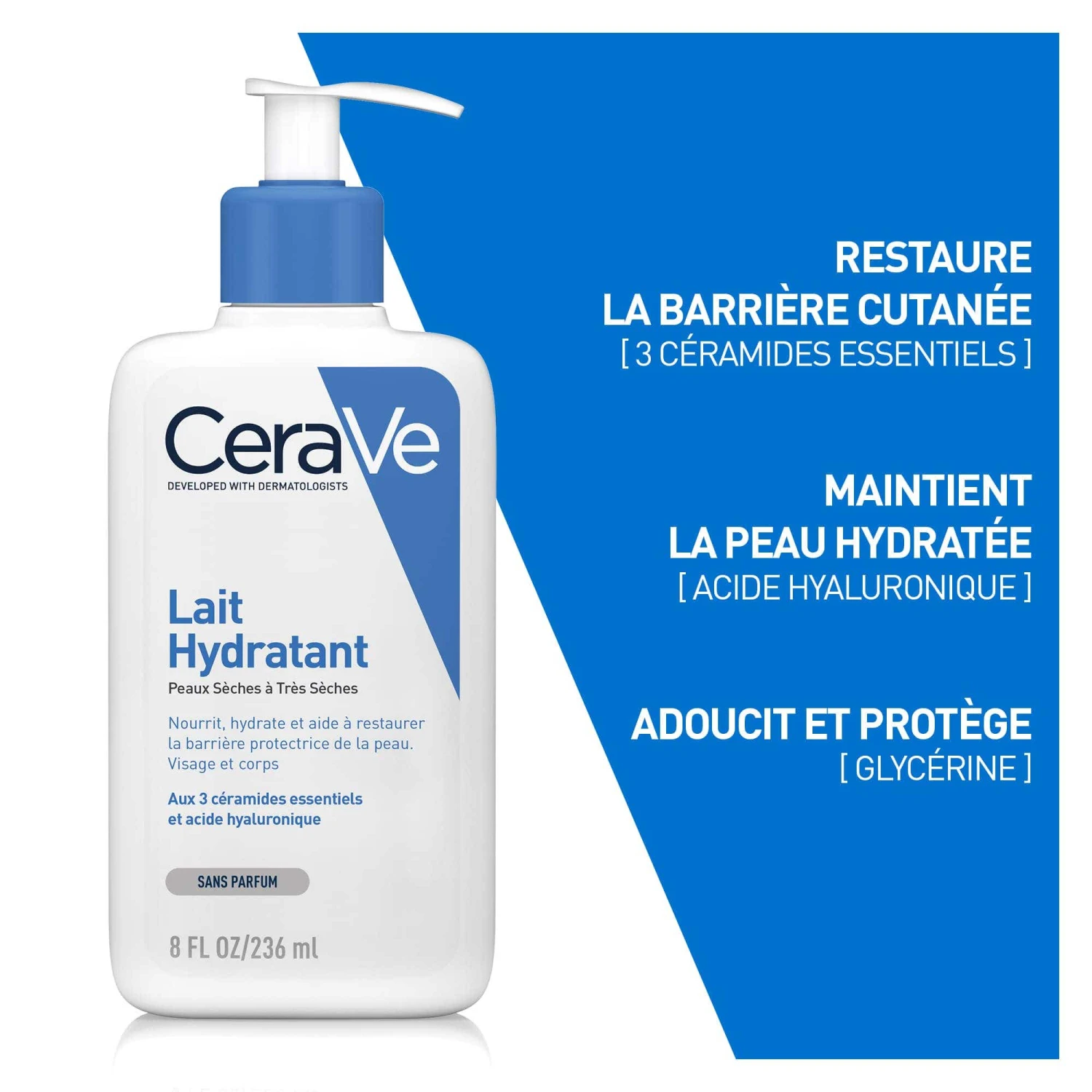 Cerave Lait Hydratant Visage Et Corps Pour Les Peaux Sèches à Très Sèches, 473ml 6 Cerave Lait Hydratant Visage Et Corps Pour Les Peaux Sèches à Très Sèches, 473ml – Image 4