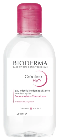 Bioderma CREALINE H2O - Eau Micellaire Démaquillante - Visage Et Yeux - Peaux Sensibles, 250ml