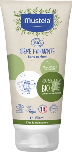 Mustela BÉBÉ - Crème Hydratante Bio, 150ml