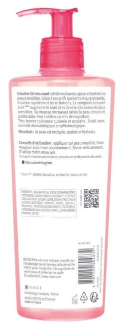 Bioderma CREALINE - Gel Moussant Nettoyant Et Apaisant Micellaire - Visage Et Yeux - Peaux Sensibles, 500ml -Boticinal Powersanté Soldes Boutique crealine gel moussant f500ml 3701129804834