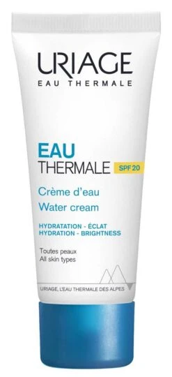 URIAGE EAU THERMALE - Crème D'Eau Hydratante SPF20 - Visage - Tous Types De Peaux, 40ml