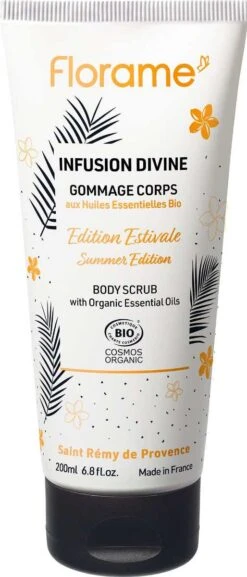 INFUSION DIVINE - Gommage Corps Aux Huiles Essentielles Bio - Tous Types De Peaux, 200ml