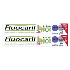 JUNIOR - Dentifrice Goût Bubble Gum 6-12ans, 2x75ml