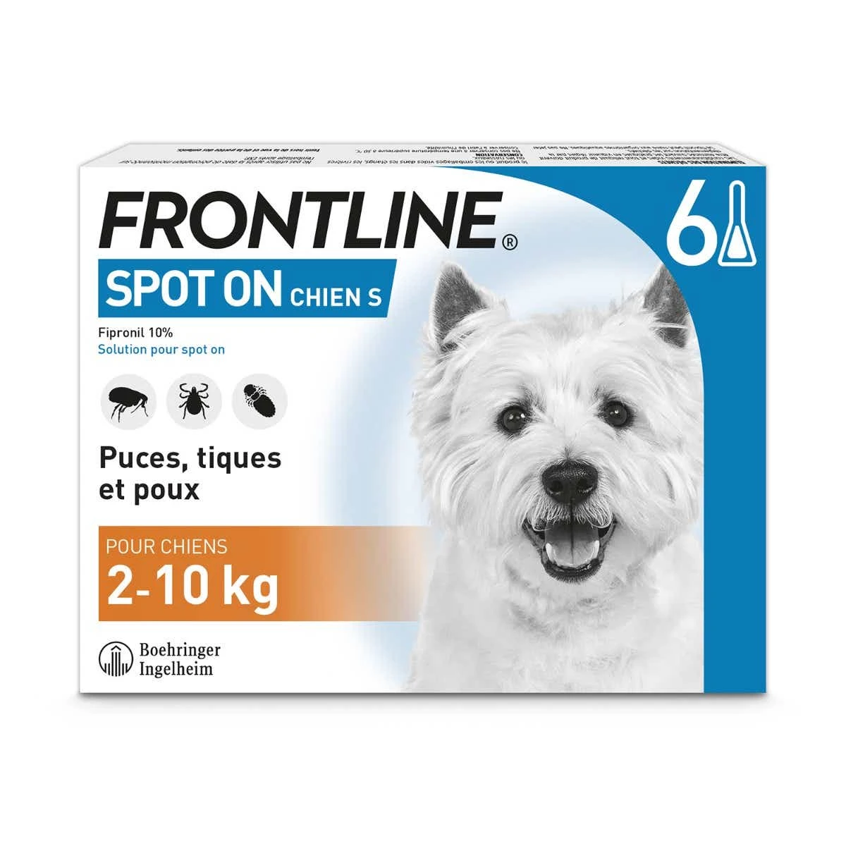 Frontline SPOT-ON - Solution Pour Spot-On Chiens - De 2 à 10kg, 6 Pipettes De 0.67ml – Image 2