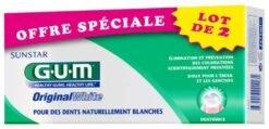 GUM® DUO ORIGINAL WHITE - Dentifrice Blancheur, 2x75ml