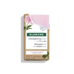 Klorane PIVOINE - Shampooing Solide à La Pivoine Bio - Cuirs Chevelus Sensibles, 80g