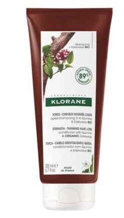Klorane QUININE & EDELWEISS BIO - Après-Shampooing Force - Cheveux Fatigués Et Chute , 200ml