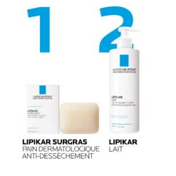 LA ROCHE-POSAY LIPIKAR SURGRAS - Pain Physiologique Anti-Dessèchement, 2x150g -Boticinal Powersanté Soldes Boutique la roche posay soin corps lipikar surgras pain dermatologique anti desssechement 400ml lot de 2 000 3433422499997 routine