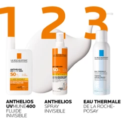 LA ROCHE-POSAY ANTHELIOS UVMUNE 400 - SPF50+ Fluide Solaire Invisible Visage Sans Parfum Peaux Sensibles, 50ml -Boticinal Powersanté Soldes Boutique la roche posay anthelios 3337875797597 routine 1