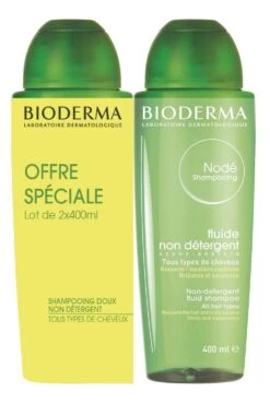 Bioderma NODE - Shampooing Fluide Non Détergent - Tous Types De Cheveux, 2x400ml