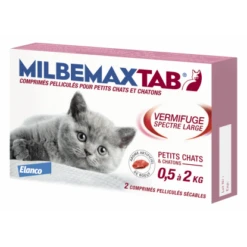 MILBEMAXTAB - Vermifuge Spectre Large - Petit Chat 0,5 à 2kg, 2 Comprimés