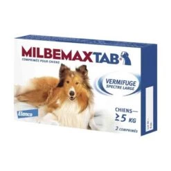 MILBEMAXTAB - Vermifuge Spectre Large - Chien 5kg, 2 Comprimés