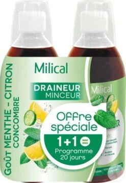Draineur Ultra Menthe Citron Concombre, 2x500ml