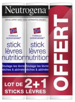 Neutrogena Stick Lèvres Nutrition, 3x4,8g