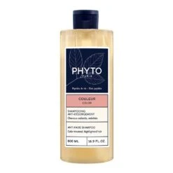Phyto COULEUR - Shampooing Anti-Dégorgement - Cheveux Colorés, Méchés, 500ml