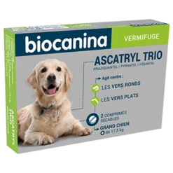 VERMIFUGE - Ascatryl Trio Grand Chien L/XL Arôme Boeuf, 2 Comprimés