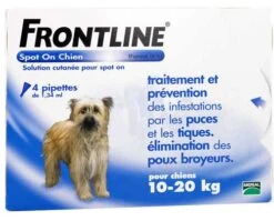 Frontline SPOT-ON - Spot-on Chiens - De 10 à 20kg, 4 Pipettes De 1,34ml