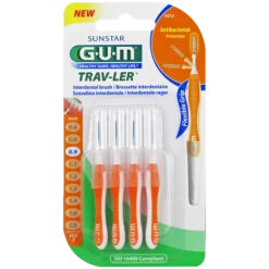 GUM® TRAV-LER 1412 - Brossettes Interdentaires 0.9mm, 4 Unités