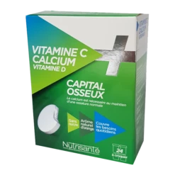 Vitamine C + Calcium + Vitamine D, 24 Comprimés