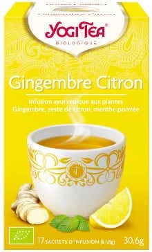 Yogi Tea Gingembre Citron - Infusion Ayurvédique Aux Plantes, 17 Sachets