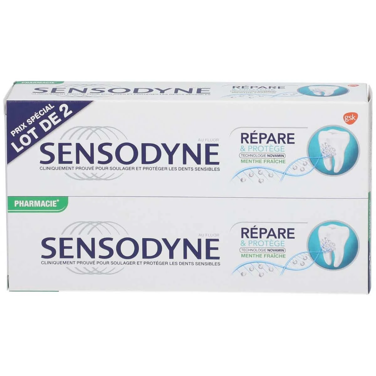 RÉPARE ET PROTÈGE - Dentifrice Au Fluor Réparation En Profondeur Menthe Fraîche, 2x75ml 3 RÉPARE ET PROTÈGE - Dentifrice Au Fluor Réparation En Profondeur Menthe Fraîche, 2x75ml