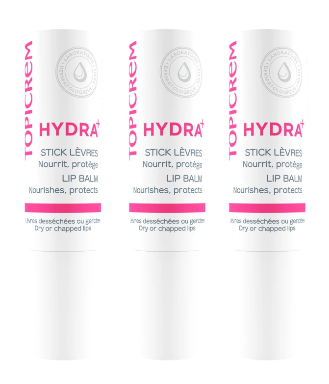 TOPICREM HYDRA+ - Trio Stick Lèvres - Lèvres Desséchées Ou Gercées, 3x4g 3 TOPICREM HYDRA+ - Trio Stick Lèvres - Lèvres Desséchées Ou Gercées, 3x4g