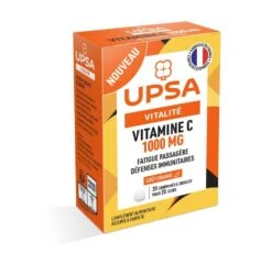 VITALITÉ - Vitamine C 1000mg Goût Orange, 20 Comprimés à Croquer