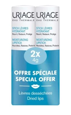 URIAGE EAU THERMALE - Stick Lèvres Hydratant - Lèvres Desséchées, 2x4g