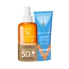 VICHY CAPITAL SOLEIL - SPF50 Eau De Protection Solaire Hâlé Sublimé, 200ml + Lait Apaisant Après-Soleil Offert, 100ml