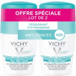 VICHY Déodorant Traitement Anti-transpirant 48h Anti-traces, 2x50ml