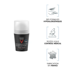 VICHY HOMME - Déodorant Anti-transpirant Anti-irritations 48h - Bille, 2x50ml -Boticinal Powersanté Soldes Boutique vichy vichy homme lot2 d odorant bille 48h anti irritations 001 3433425000657 extra